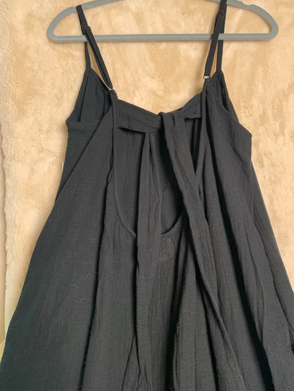 NWT XL/XXL Sol Angeles cotton gauze black dress - ties in back summer vibes - Picture 5 of 15